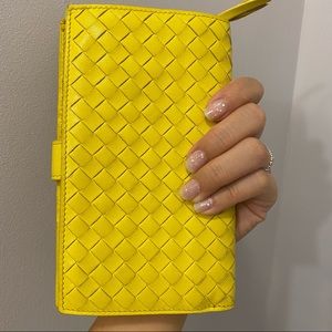 Bottega Veneta continental wallet in yellow